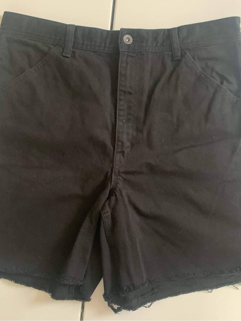 #15 UNIQLO Black Cutoff Shorts - Classic Casual